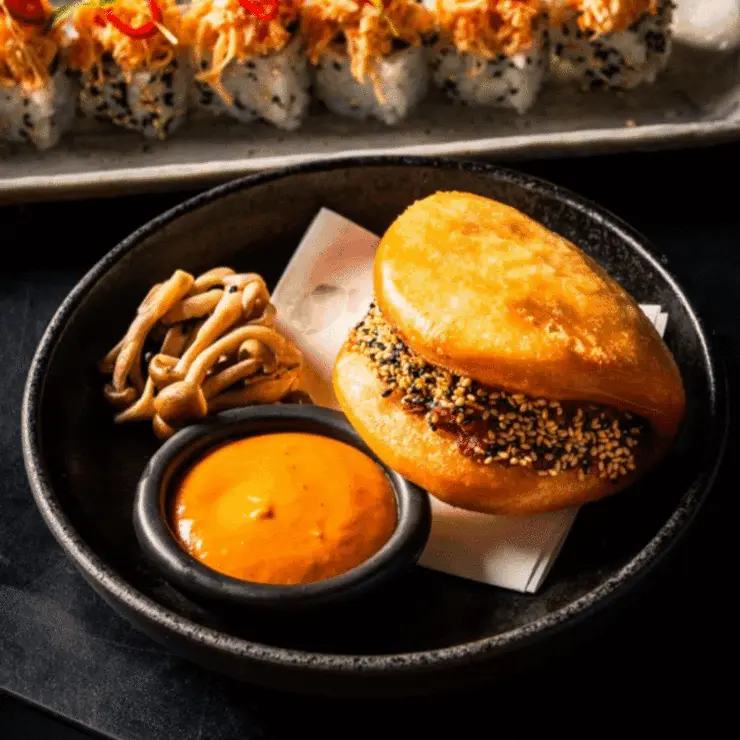 Sesame prawn toast bao bun - a new entry for the menu at KIBOU