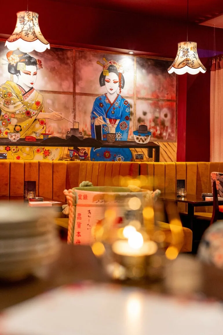 KIBOU Clifton bar and lounge area has perfect spaces for group events, dining and drinking