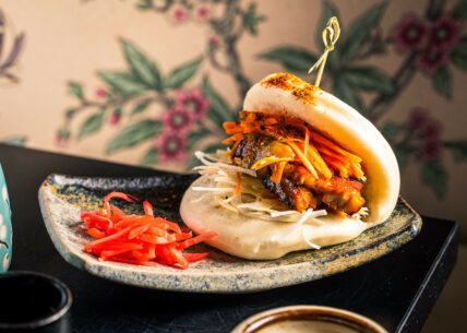 Bao Bun with chicken teriyaki Bao Bun with chicken teriyaki