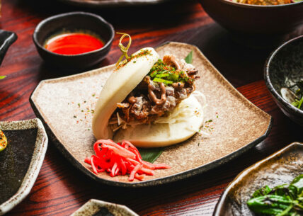 Oyster mushroom bao bun with truffle mayo Oyster mushroom bao bun with truffle mayo