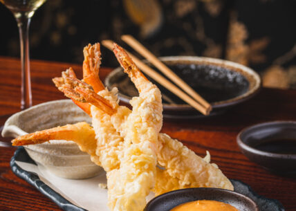 Ebi - prawn tempura with sriracha mayo Ebi - prawn tempura with sriracha mayo