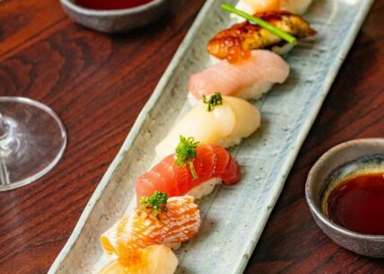 Nigiri - one of Japan Nigiri - A traditional style of sushi featuring hand-pressed sushi rice topped with fresh fish or premium ingredients. Simple, elegant, and made to highlight the quality of each bite.
