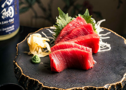 bluefin tuna chutoro. Rich, tender slices from the belly of the bluefin tuna—perfectly balanced between lean and fatty. A prized cut for sashimi lovers. bluefin tuna chutoro. Rich, tender slices from the belly of the bluefin tuna—perfectly balanced between lean and fatty. A prized cut for sashimi lovers.