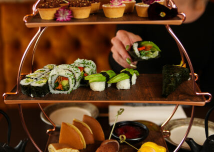 Japanese-inspired afternoon tea - vegetarian Japanese-inspired afternoon tea - vegetarian