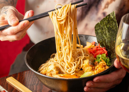 Chicken shoyu ramen Chicken shoyu ramen - Tokyo-style soy based ramen topped with lightly battered fried chicken thigh in a rich & aromatic chicken broth