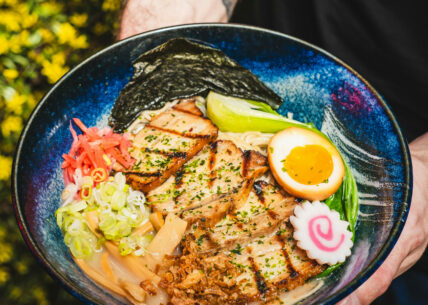 chashu tonkatsu ramen chashu tonkatsu ramen - hakata-style hearty ramen, known for its rich, cloudy pork bone broth. topped with japanese braised pork belly